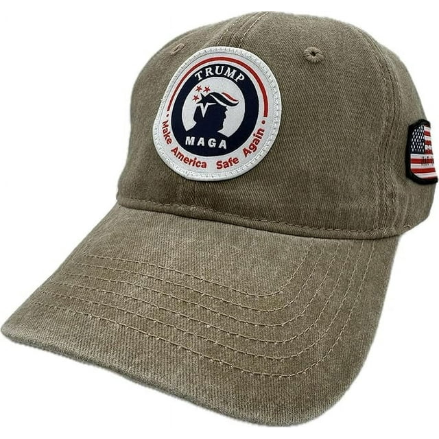 Trump Hat Trump 2024 MAGA Hat Trump 2024 Hat Make America Great Again Hat Adjustable Baseball Cap (Trump MAGA Khaki)