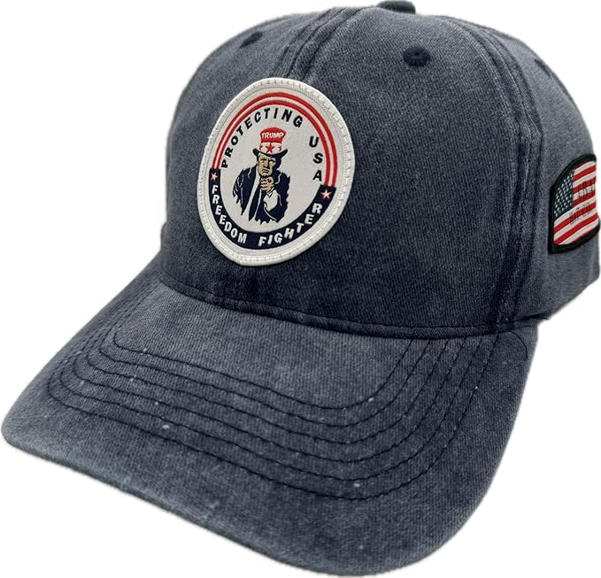 Trump Hat Trump 2024 MAGA Hat Trump 2024 Hat Make America Great Again Hat Adjustable Baseball Cap (Freedom Fighter Blue)
