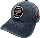 Trump Hat Trump 2024 MAGA Hat Trump 2024 Hat Make America Great Again Hat Adjustable Baseball Cap (Trump For America Blue)
