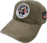 Trump Hat Trump 2024 MAGA Hat Trump 2024 Hat Make America Great Again Hat Adjustable Baseball Cap (Protect America Khaki)