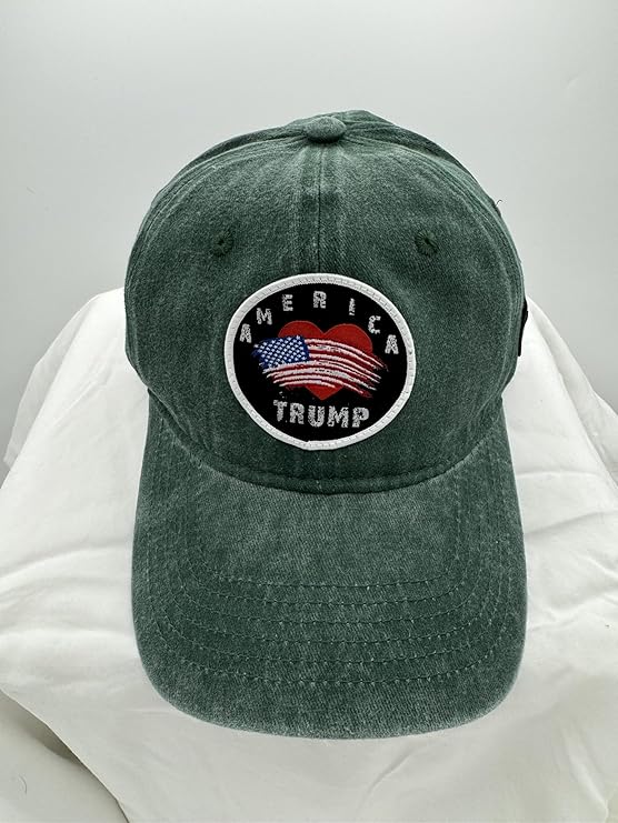 Trump Hat Trump 2024 MAGA Hat Trump 2024 Hat Make America Great Again Hat Adjustable Baseball Cap (America Loves Trump Green)