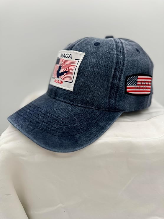 Trump Hat Trump 2024 MAGA Hat Trump 2024 Hat Make America Great Again Hat Adjustable Baseball Cap (MAGA Again Blue)