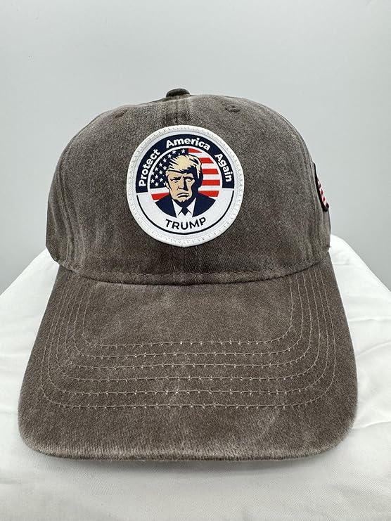 Trump Hat Trump 2024 MAGA Hat Trump 2024 Hat Make America Great Again Hat Adjustable Baseball Cap (Protect America Gray)