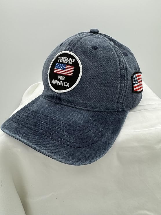 Trump Hat Trump 2024 MAGA Hat Trump 2024 Hat Make America Great Again Hat Adjustable Baseball Cap (Trump For America Blue)