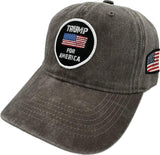 Trump Hat Trump 2024 MAGA Hat Trump 2024 Hat Make America Great Again Hat Adjustable Baseball Cap (Trump For America Gray)