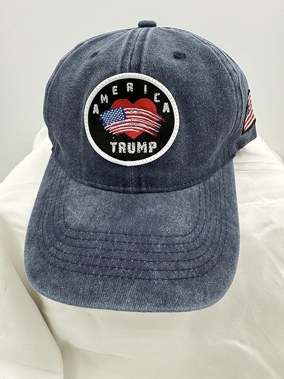 Trump Hat Trump 2024 MAGA Hat Trump 2024 Hat Make America Great Again Hat Adjustable Baseball Cap (America Loves Trump Blue)