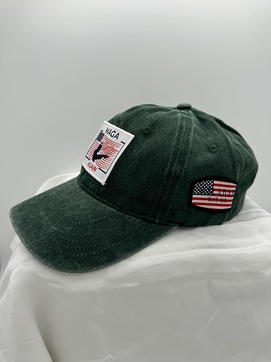 Trump Hat Trump 2024 MAGA Hat Trump 2024 Hat Make America Great Again Hat Adjustable Baseball Cap (MAGA Again Green)