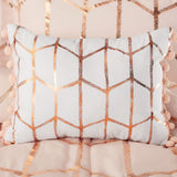 Your Zone Casual Pink Geometric 4 Piece Comforter Set, Full/Queen