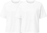 Classic Unisex Crew Neck T-Shirt – Soft Cotton Short Sleeve Tee for Men & Women – Casual Everyday Shirt White