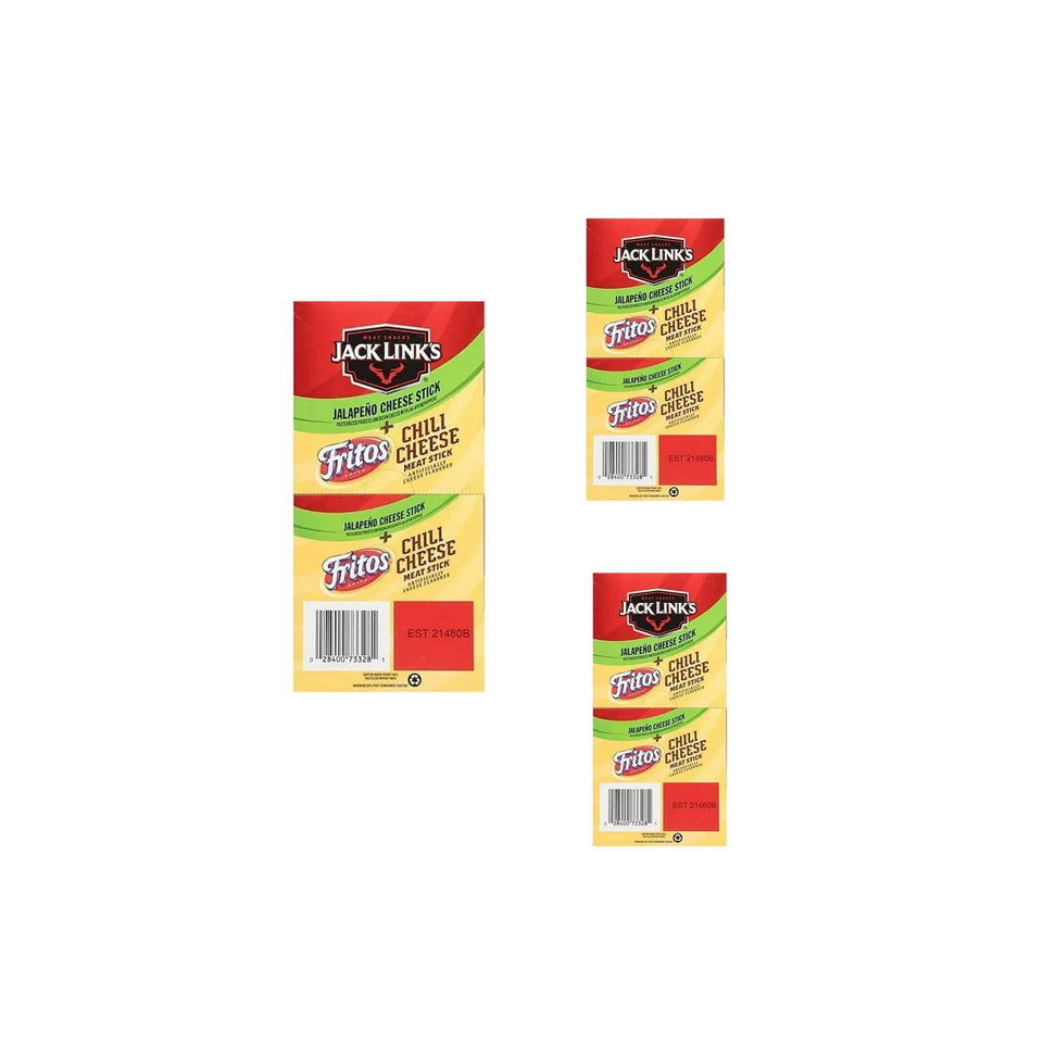 Jack Link's Fritos Chili Cheese Meat Sticks & Jalapeno Cheese Sticks 16 per Box, 2 Pack