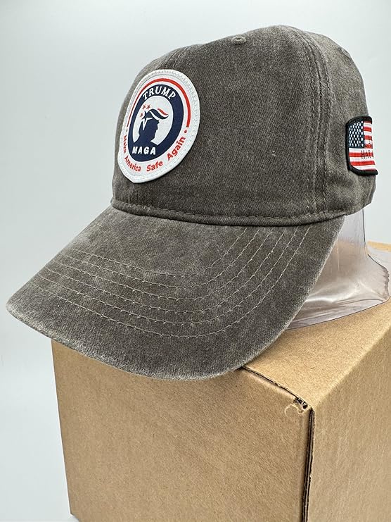 Trump Hat Trump 2024 MAGA Hat Trump 2024 Hat Make America Great Again Hat Adjustable Baseball Cap (Trump MAGA Gray)