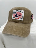 Trump Hat Trump 2024 MAGA Hat Trump 2024 Hat Make America Great Again Hat Adjustable Baseball Cap (MAGA Again Khaki)