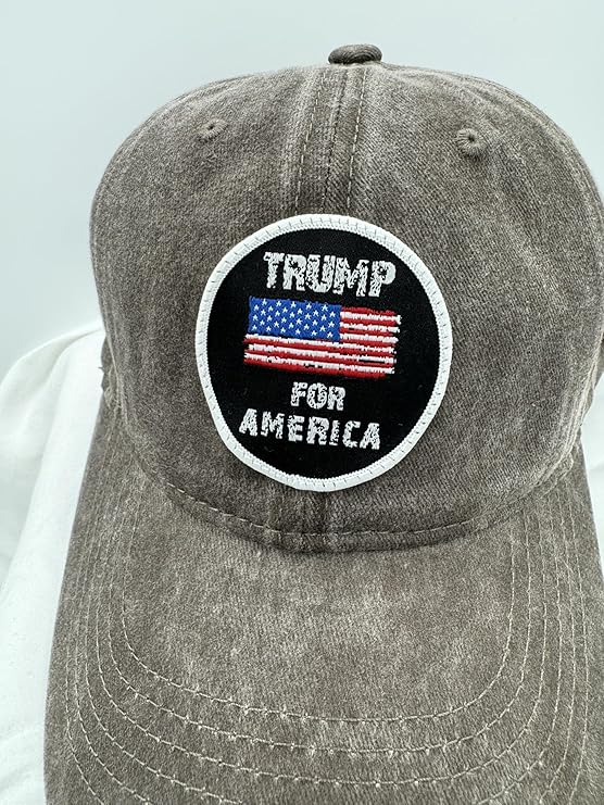 Trump Hat Trump 2024 MAGA Hat Trump 2024 Hat Make America Great Again Hat Adjustable Baseball Cap (Trump For America Gray)