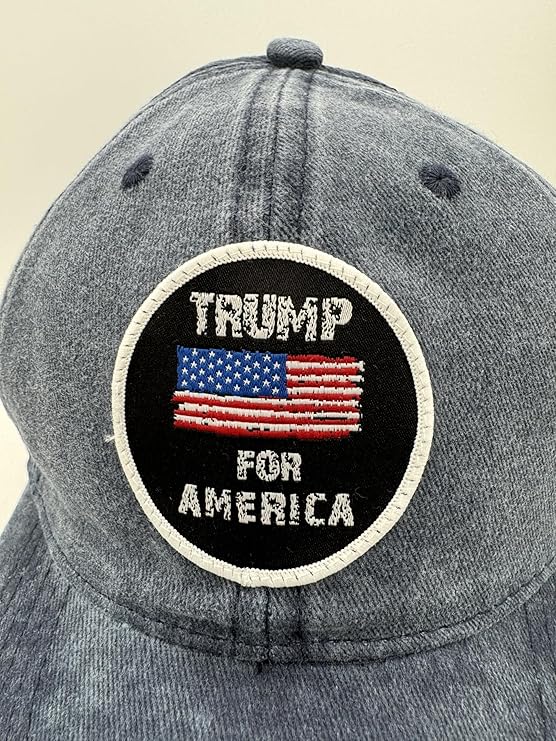 Trump Hat Trump 2024 MAGA Hat Trump 2024 Hat Make America Great Again Hat Adjustable Baseball Cap (Trump For America Blue)