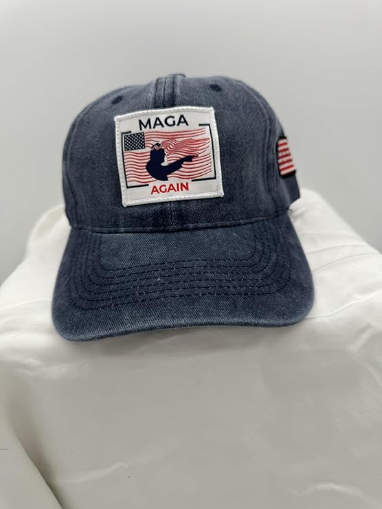 Trump Hat Trump 2024 MAGA Hat Trump 2024 Hat Make America Great Again Hat Adjustable Baseball Cap (MAGA Again Blue)