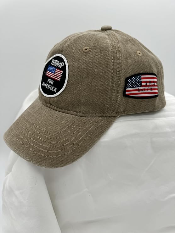 Trump Hat Trump 2024 MAGA Hat Trump 2024 Hat Make America Great Again Hat Adjustable Baseball Cap (Trump For America Khaki)
