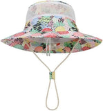 Kids Reversible Bucket Hat with Pineapple Print, for Boys & Girls Packable Fun & Cool Beach UPF 50+ Sun Protection Bucket Hat - Ages 2-13 Years