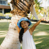 Kids Reversible Bucket Hat with Mermaid Print, for Girls, Packable Fun & Cool Beach UPF 50+ Sun Protection Bucket Hat - Ages 2-13 Years