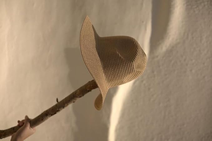 Women’s Wide Brim Sun Hat — Foldable Summer Beach Hat, UV Protection Floppy Straw Hat for Travel, Pool & Outdoor. Beige