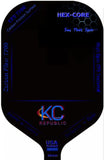 Pickleball Paddles, USAPA Approved Carbon Fiber T700 Frosted, High Spin CFS Textured, Blue Plain Design, Lightweight Graphite Pickle Ball Rackets for Men and Women
