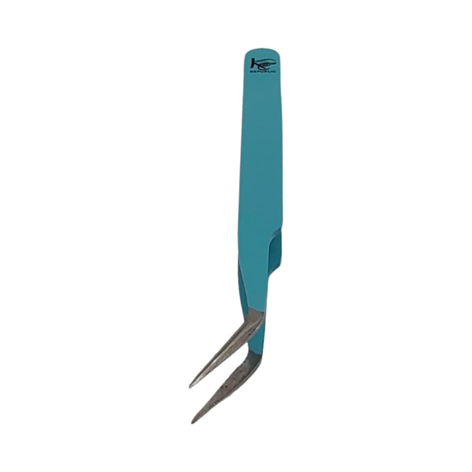 Eyebrow Extensions Kit with 1 x Trays of Mink Eyebrows in Black Comes on Mixed Length Trays 5-8 mm Mix, Eyebrow Extension Glue Clear & Extension Tweezers by KC Republic (Black, Turquoise Tweezer)