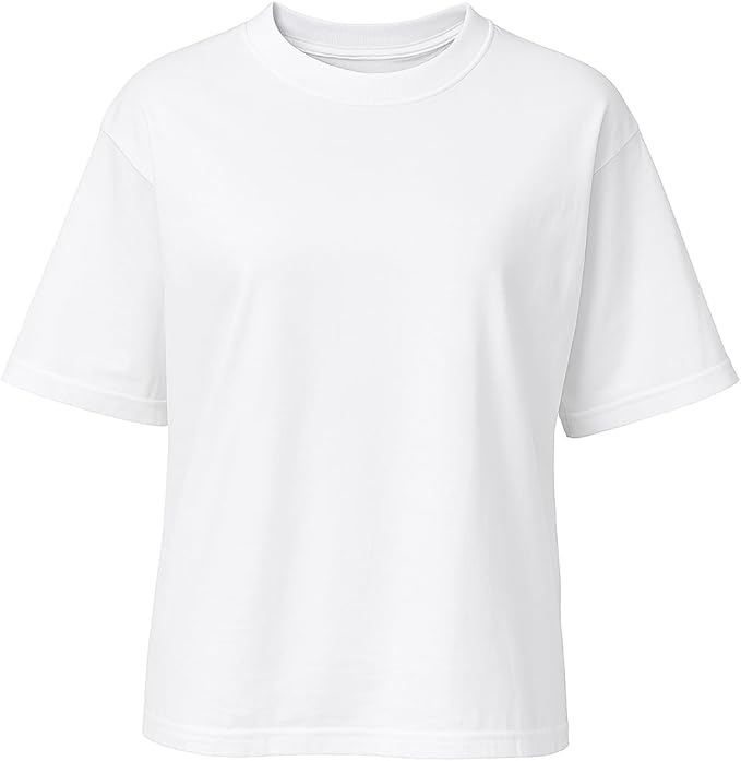 Classic Unisex Crew Neck T-Shirt – Soft Cotton Short Sleeve Tee for Men & Women – Casual Everyday Shirt White