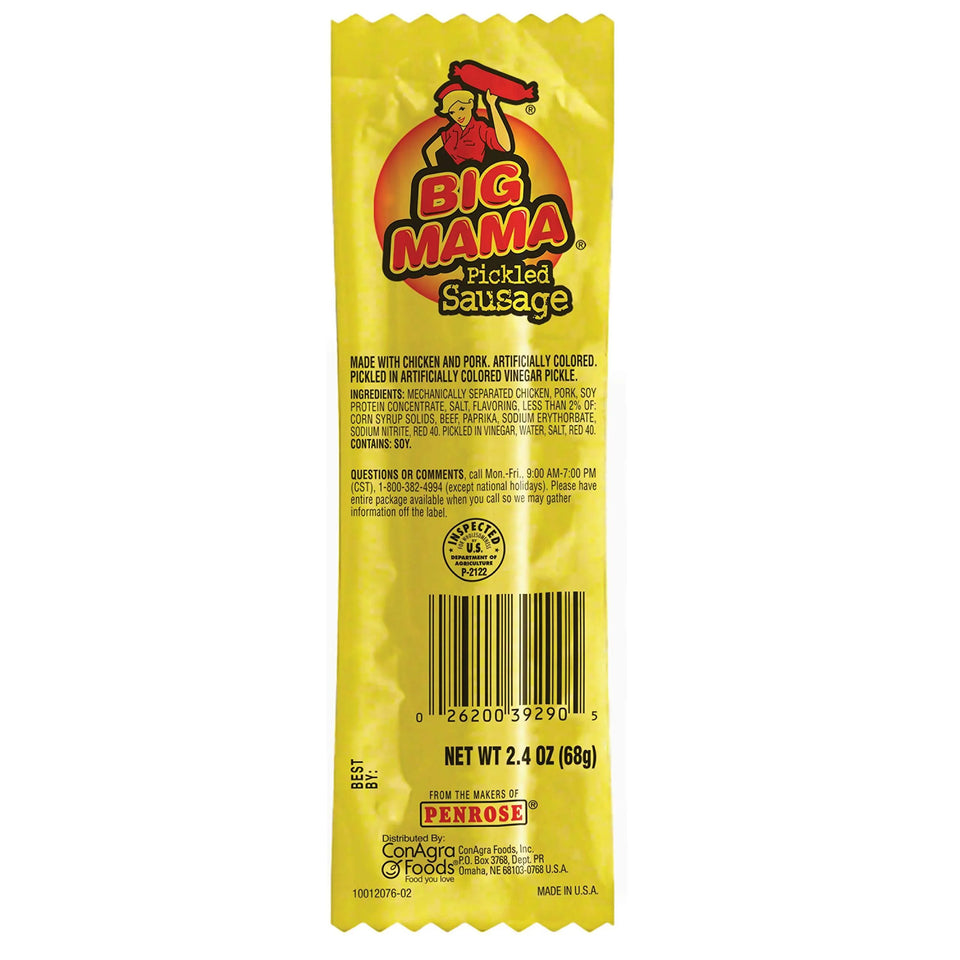Big Mama Pickled Sausage 12 Per Box