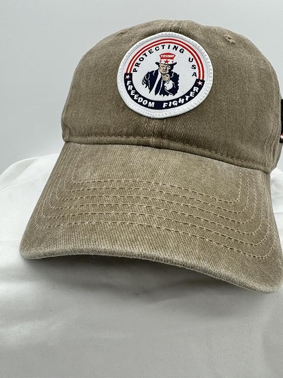 Trump Hat Trump 2024 MAGA Hat Trump 2024 Hat Make America Great Again Hat Adjustable Baseball Cap (Freedom Fighter Khaki)