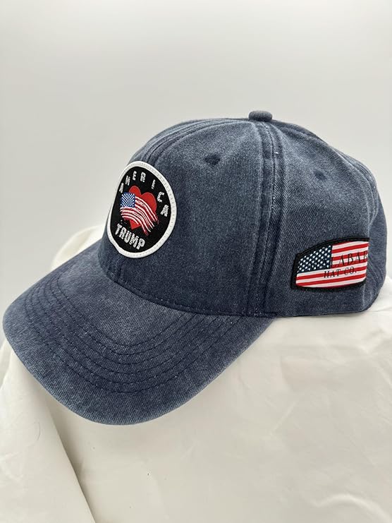 Trump Hat Trump 2024 MAGA Hat Trump 2024 Hat Make America Great Again Hat Adjustable Baseball Cap (America Loves Trump Blue)