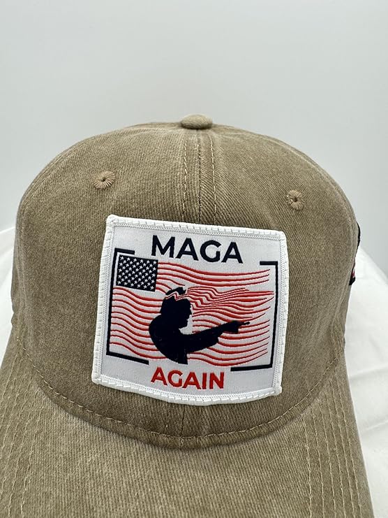 Trump Hat Trump 2024 MAGA Hat Trump 2024 Hat Make America Great Again Hat Adjustable Baseball Cap (MAGA Again Khaki)