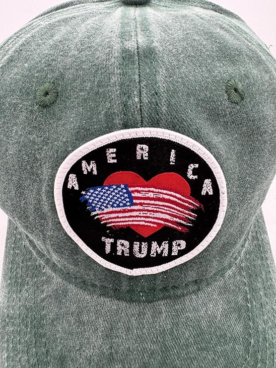 Trump Hat Trump 2024 MAGA Hat Trump 2024 Hat Make America Great Again Hat Adjustable Baseball Cap (America Loves Trump Green)