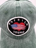 Trump Hat Trump 2024 MAGA Hat Trump 2024 Hat Make America Great Again Hat Adjustable Baseball Cap (America Loves Trump Green)