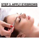 Eyebrow Extensions Kit with 2 Trays of Mink Eyebrows in Blonde/Light Brown, Eyebrow Glue Clear & Extension Tweezers, Comes on Mixed Length Trays 5-8 mm Mix (Light Brown 2-Pack, Violet Tweezer)