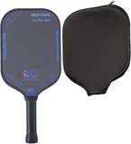 Pickleball Paddles, USAPA Approved Carbon Fiber T700 Frosted, High Spin CFS Textured, Blue Plain Design, Lightweight Graphite Pickle Ball Rackets for Men and Women