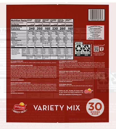 Frito-Lay Big Grab Mix 30 bags
