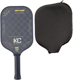 Pickleball Paddle – 18K Carbon Fiber Paddle with Cover, Thermoforming 4-Layer Racket, High Spin CFS Textured, USAPA Approved Lightweight & 16MM Polymer Honeycomb Core