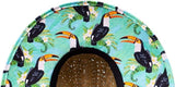 KC Republic Fabric Pattern Print Straw Kids Boys Sunhat, Ages 3+, Lifeguard Hat, Beach, Swim, Fishing, Fits All, Malabar Hat