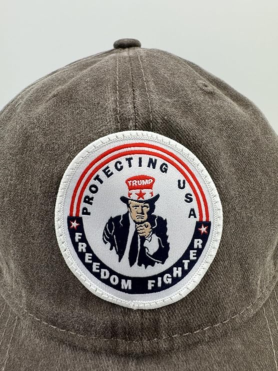 Trump Hat Trump 2024 MAGA Hat Trump 2024 Hat Make America Great Again Hat Adjustable Baseball Cap (Freedom Fighter Gray)
