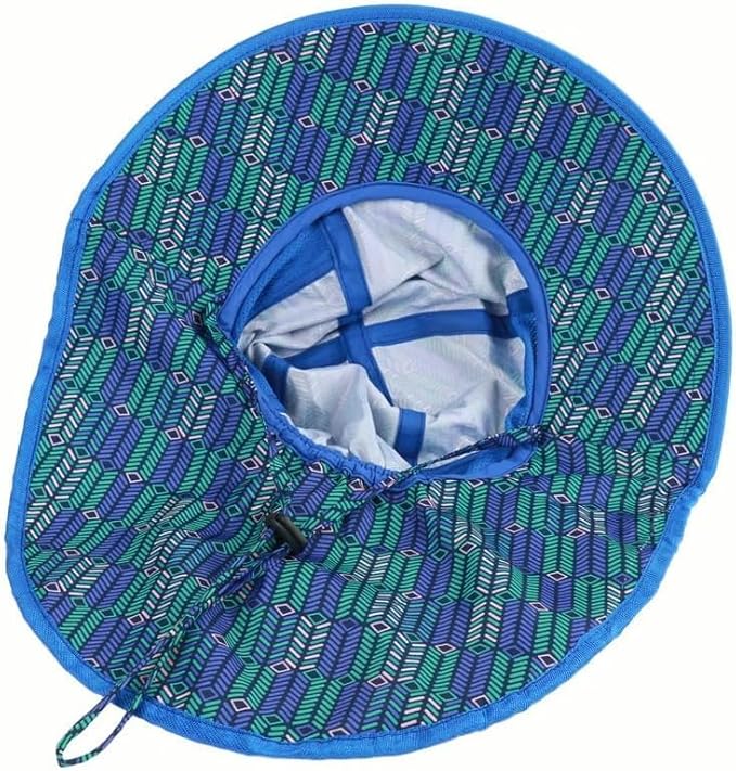 Kids Aztec Sun Hat for Boys Girls UPF 50+ UV Toddler Sun Protection with Neck Flap Adjustable Large Brim Beach Fishing Hat for Age 3-12