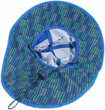 Kids Aztec Sun Hat for Boys Girls UPF 50+ UV Toddler Sun Protection with Neck Flap Adjustable Large Brim Beach Fishing Hat for Age 3-12