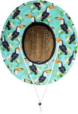 KC Republic Fabric Pattern Print Straw Kids Boys Sunhat, Ages 3+, Lifeguard Hat, Beach, Swim, Fishing, Fits All, Malabar Hat