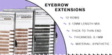 Eyebrow Extensions Kit with 4 Trays of Mink Eyebrows in 2 Brown, 2 Light Brown, Comes on Mixed Length Trays 5-8 Mm Mix, Eyebrow Extension Glue & Extension Tweezers