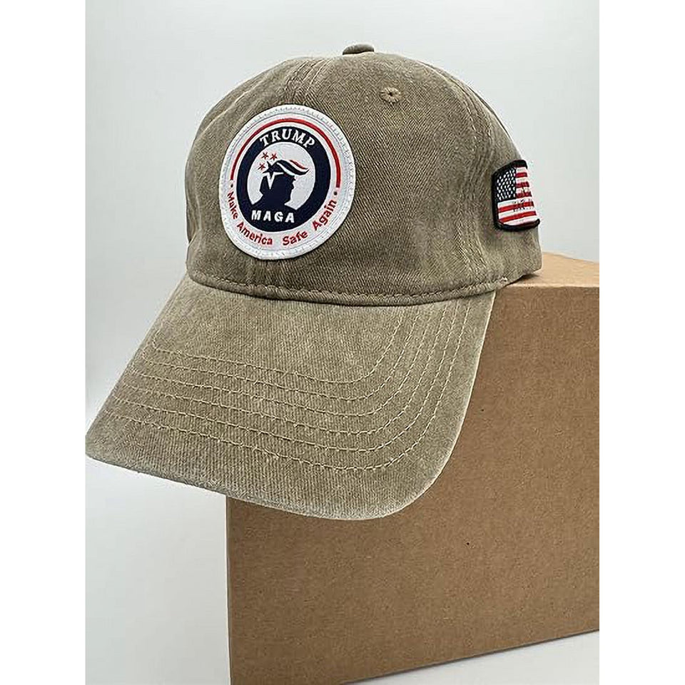 Trump Hat Trump 2024 MAGA Hat Trump 2024 Hat Make America Great Again Hat Adjustable Baseball Cap (Trump MAGA Khaki)