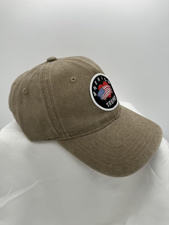 Trump Hat Trump 2024 MAGA Hat Trump 2024 Hat Make America Great Again Hat Adjustable Baseball Cap (America Loves Trump Khaki)