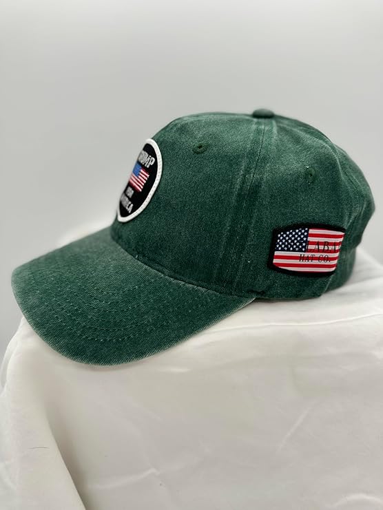 Trump Hat Trump 2024 MAGA Hat Trump 2024 Hat Make America Great Again Hat Adjustable Baseball Cap (Trump For America Green)