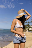Women’s Wide Brim Foldable Sun Hat – UPF 50+ Packable Summer Beach Hat with Decorative Band