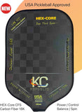 Pickleball Paddle – 18K Carbon Fiber Paddle with Cover, Thermoforming 4-Layer Racket, High Spin CFS Textured, USAPA Approved Lightweight & 16MM Polymer Honeycomb Core