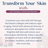 LED Mask Therapy Essentials Set Facial Cleanser Gel, Serum & Cream Set Hydrating, Firming & Pore-Minimizing Skincare Trio Moisturizing, Anti-Aging, Suitable for All Skin Types