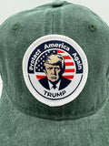 Trump Hat Trump 2024 MAGA Hat Trump 2024 Hat Make America Great Again Hat Adjustable Baseball Cap (Protect America Green)