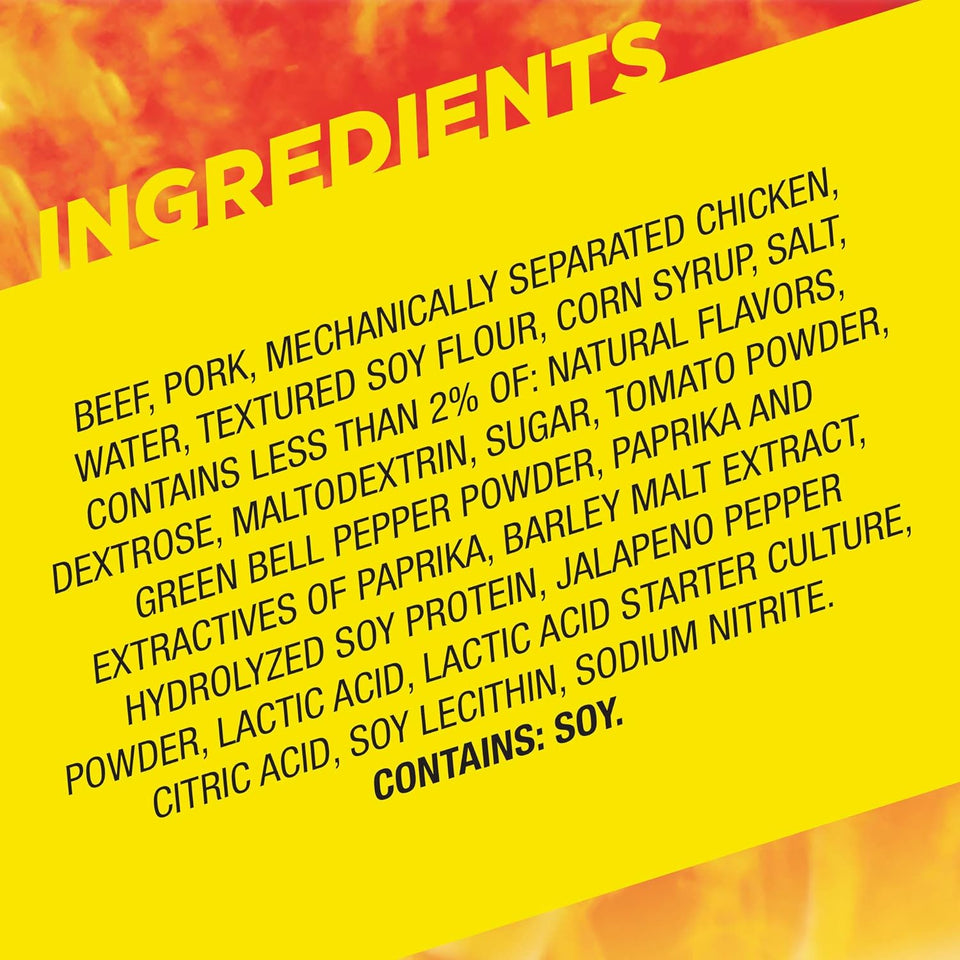 Slim Jim Giant Smoked Meat Sticks, Nacho Flavor, 6g Protein Per Stick, 0.97 oz. (24 Count)